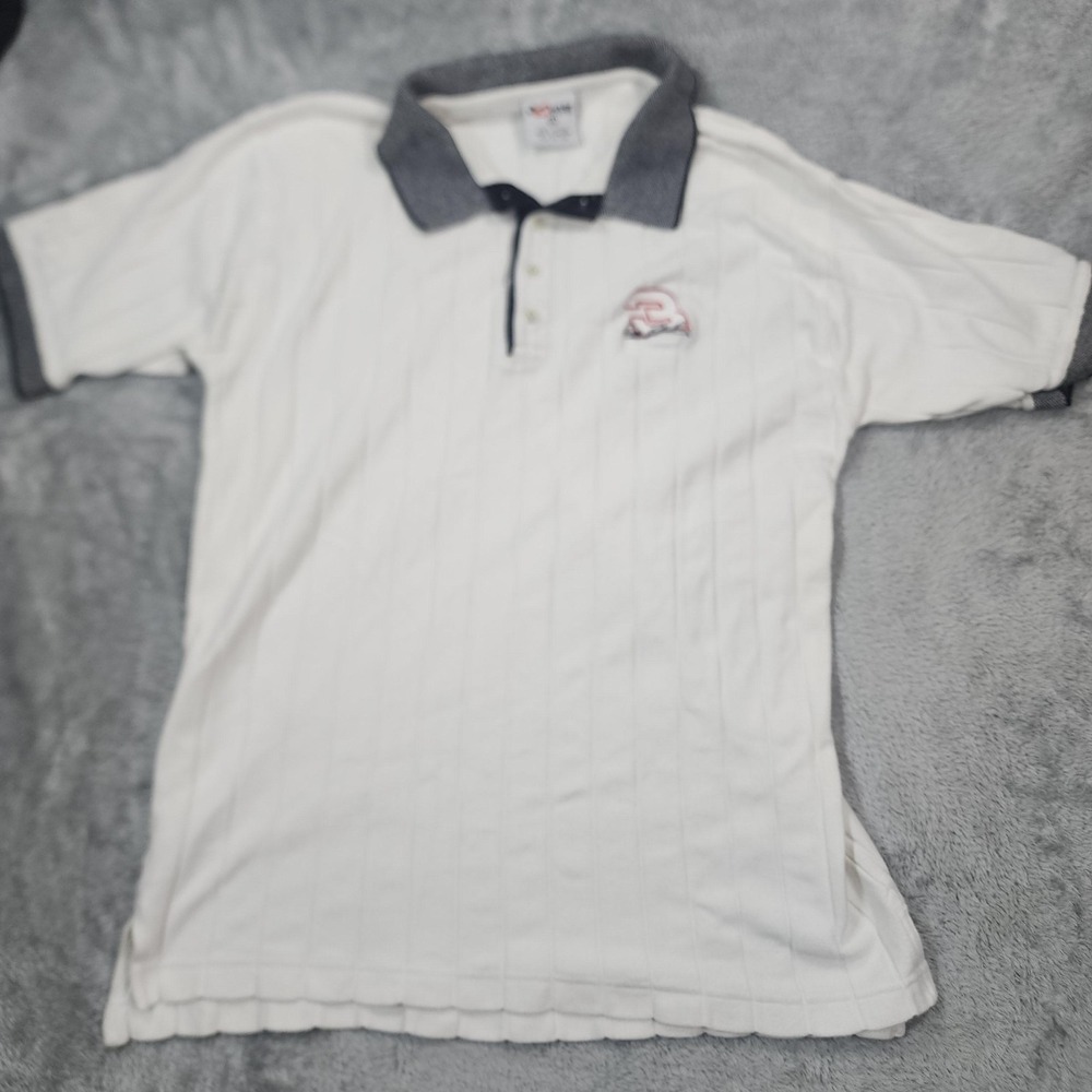 VINTAGE Dale Earnhardt Shirt‎ Polo Mens XL White Black NASCAR Racing Chase 90s